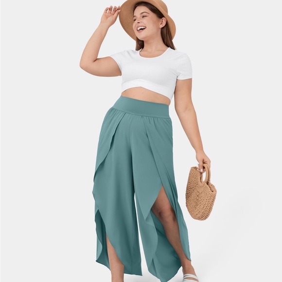 HALARA - NWT Breezeful™ High Waisted Palazzo Flowy Split Wide Leg Quick Dry Pant - Picture 6 of 12